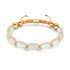 Peach | Gold | Mermaid Glass Pebble Macrame Bracelet